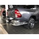 Защита задняя двойные уголки 76-43 мм для Toyota Hilux 2015-2020 артикул TH15_3.1