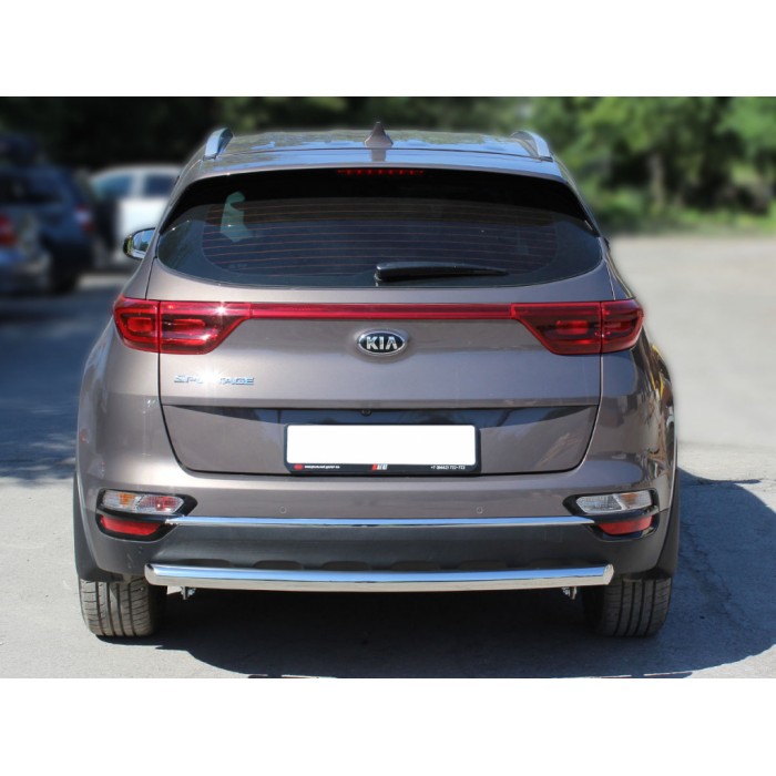 Защита задняя двойная волна 60-43 мм для Kia Sorento Prime 2018-2020 артикул KSTP18_3.2