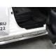 Пороги с площадкой алюминиевый лист 60 мм для Toyota Fortuner 2020-2023 артикул TF20_2