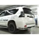 Защита задняя двойные уголки 76-43 мм на Black Onyx для Toyota Land Cruiser Prado 150 2020-2023 артикул LCPR20_3.1BO