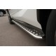 Пороги с площадкой алюминиевый лист 42 мм вариант 1 для Toyota Hilux Black Onyx 2020-2023 артикул THBOL-0035131