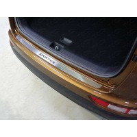 Накладка на задний бампер шлифованный лист надпись Sportage для Kia Sportage 2016-2018