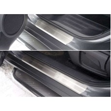 Накладки на пороги шлифованный лист 1 мм для Nissan X-Trail 2015-2018