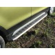 Пороги алюминиевые ТСС с накладкой для Suzuki SX4 New 2013-2022 артикул SUZSX414-08AL