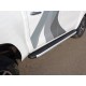 Пороги алюминиевые ТСС с накладкой серые для Toyota Hilux/Hilux Black Onyx 2015-2023 артикул TOYHILUX15-12GR