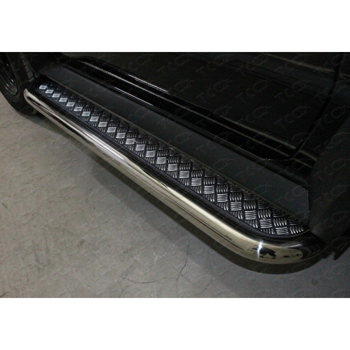 Пороги с площадкой алюминиевый лист 60 мм для Suzuki Jimny 2019-2023 артикул SUZJIM19-20