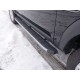 Пороги алюминиевые ТСС с накладкой серебристые для Land Rover Discovery 4 2009-2016 артикул LRDIS15-05SL