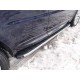 Пороги алюминиевые ТСС с накладкой серебристые для Range Rover Sport 2013-2022 артикул LRRRSP15-07SL
