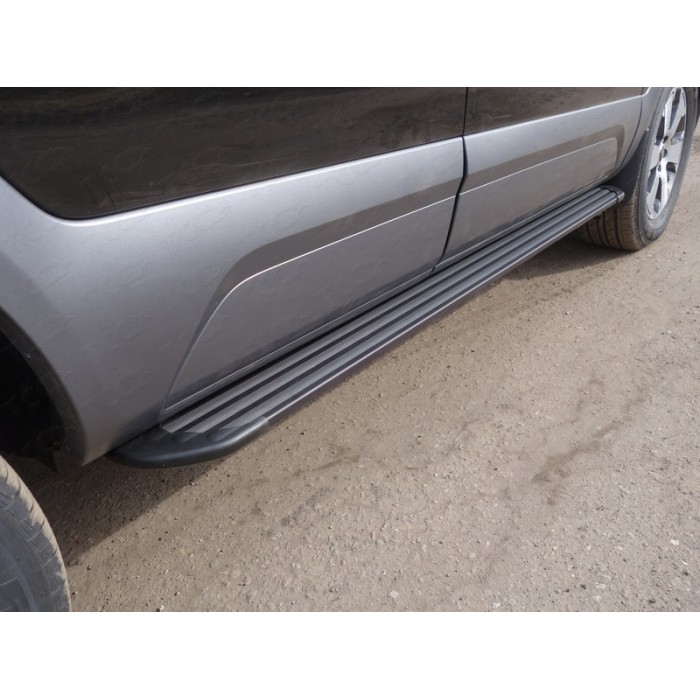 Пороги алюминиевые Slim Line Black для Lexus RX-200t/350/450h 2015-2022 артикул LEXRX200t15-28B
