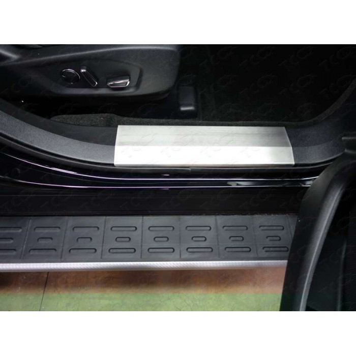 Накладки на пороги шлифованный лист 2 шт для Ford Explorer 2015-2017 артикул FOREXPL16-23