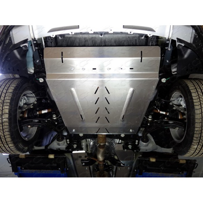 Защиты комплект алюминий 4 мм картер и кпп, магистралей кондиционера для Ford Explorer 2015-2017 артикул ZKTCC00227K