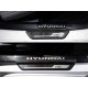 Накладки на пороги внутренние зеркальный лист надпись Hyundai для Hyundai i40 2011-2019 артикул HYUNI4016-12
