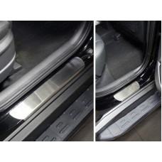 Накладки на пороги шлифованный лист 4 штуки для Hyundai Tucson 2018-2021