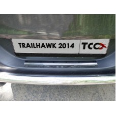 Накладка на задний бампер зеркальная для Jeep Cherokee Trailhawk 2014-2022