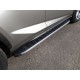 Пороги алюминиевые ТСС с накладкой серые для Lexus NX 2017-2021 артикул LEXNX17-17GR
