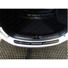 Накладка на задний бампер зеркальный лист надпись Mazda для Mazda CX-5 2018-2022