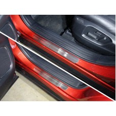 Накладки на пороги лист шлифованный 4 шт для Mazda CX-9 2017-2023