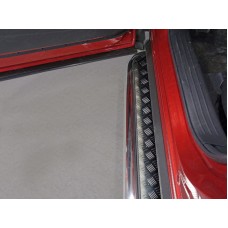 Пороги с площадкой алюминиевый лист 60 мм для Mazda CX-9 2017-2023