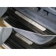 Накладки на пороги шлифованный лист с полосой 4 штуки для Mercedes-Benz X-Class 2018-2020 артикул MERXCL18-25
