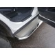 Пороги овал с площадкой нержавеющий лист 75х42 мм для Nissan Pathfinder 2014-2020 артикул NISPAT14-25