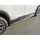 Пороги с площадкой алюминиевый лист 60 мм для Subaru Forester SK 2018-2023 артикул SUBFOR18-28