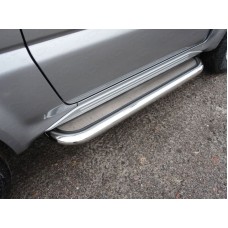 Пороги с площадкой нержавеющий лист 60 мм для Suzuki Jimny 2012-2018