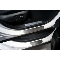 Накладки на пороги лист шлифованный 4 шт для Toyota Highlander 2020-2023