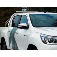 Защита кузова и заднего стекла с фарой без надписи 76 мм для Toyota Hilux/Hilux Black Onyx 2015-2023