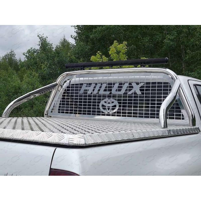 Защита кузова и заднего стекла с фарой  для Toyota Hilux/Hilux Black Onyx 2015-2023 артикул TOYHILUX15-57