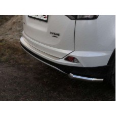Накладка на задний бампер шлифованный лист  для Toyota RAV4 2015-2019