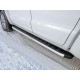 Пороги алюминиевые ТСС с накладкой для Volkswagen Amarok 2016-2023 артикул VWAMAR17-31AL