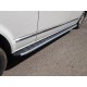 Пороги алюминиевые ТСС с накладкой серые для Volkswagen Caravelle T6 Long 2015-2023 артикул VWCARAV17LONG-16GR