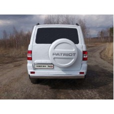 Защита заднего бампера овальная 120х60 мм для УАЗ Патриот 2015-2023
