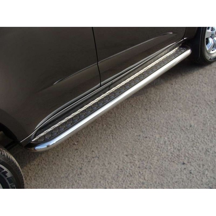 Пороги с площадкой алюминиевый лист 60 мм для Chevrolet TrailBlazer 2013-2016 для Chevrolet TrailBlazer 2013-2016