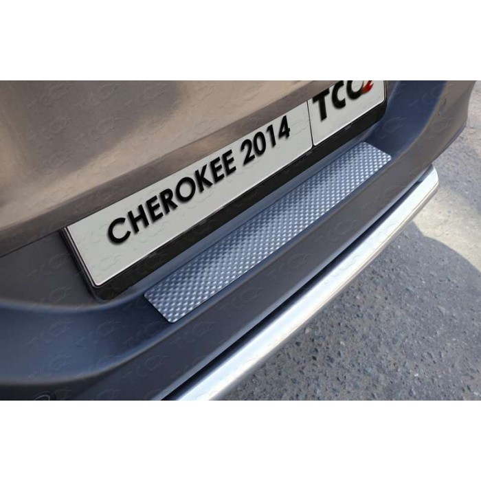 Накладка на задний бампер декоративная для Jeep Cherokee 2014-2018 артикул JEEPCHER14-17