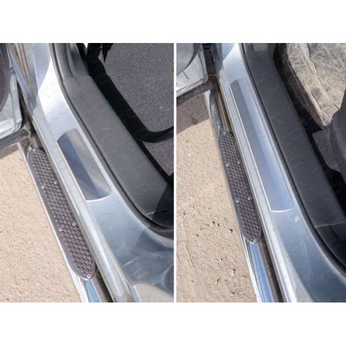 Накладки на пороги шлифованный лист 1 мм для Mazda CX-5 2011-2015 артикул MAZCX512-24