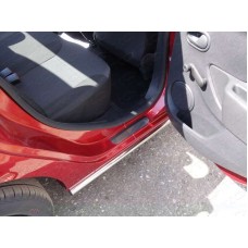 Накладки на пороги зеркальный лист 1 мм для Renault Sandero 2015-2022