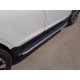 Пороги алюминиевые ТСС с накладкой серые для Subaru Outback 2015-2021 артикул SUBOUT15-11GR