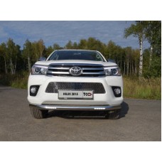 Защита переднего бампера с ДХО 76 мм для Toyota Hilux 2015-2020
