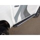 Пороги алюминиевые ТСС с накладкой серебристые для Toyota Hilux/Hilux Black Onyx 2015-2023 артикул TOYHILUX15-12SL