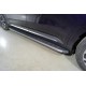Пороги алюминиевые ТСС с пластиковой накладкой карбон серые для Kia Carnival 2020-2023 артикул KIACAR21-31GR
