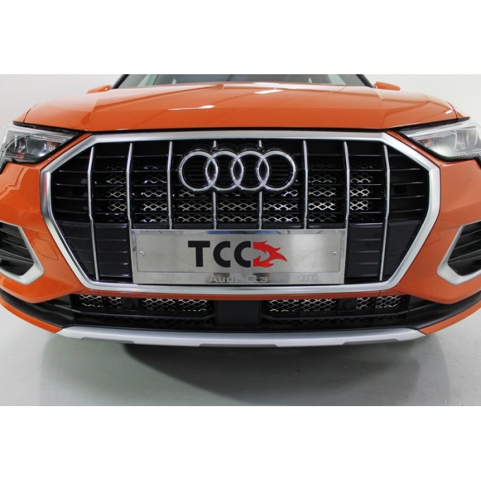 Тюнинг-решетка радиатора внутренняя лист 3 шт для Audi Q3 2019-2023 артикул AUDIQ319-10