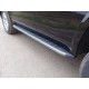 Пороги алюминиевые ТСС с накладкой серые для Chevrolet Tahoe 2016-2023 артикул CHEVTAH16-09GR
