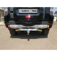 Фаркоп ТСС надпись Pajero, оцинкованный, шар E нержавеющий для Mitsubishi Pajero 2006-2024