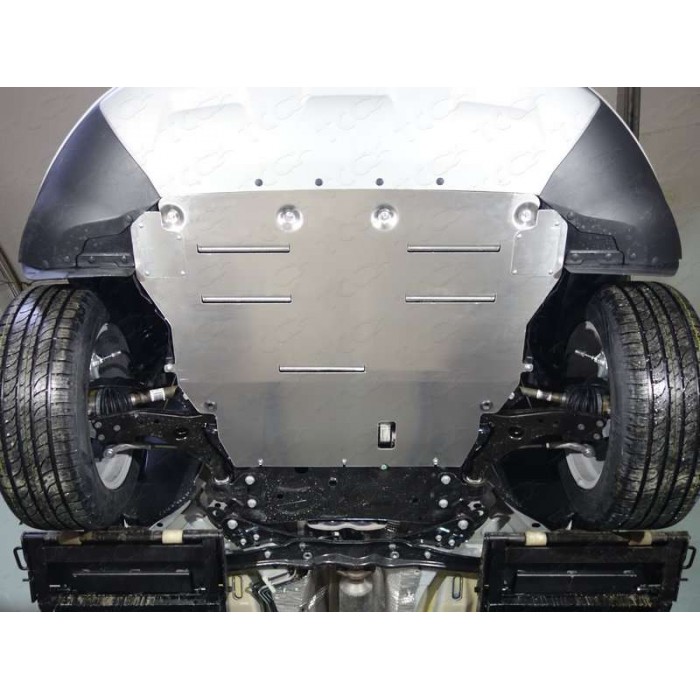 Защиты комплект алюминий 4 мм картер и кпп, задний редуктор для Ford Kuga 2016-2019 артикул ZKTCC00228K