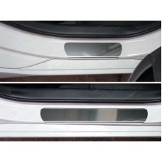 Накладки на пороги зеркальный лист для Hyundai i40 2011-2019