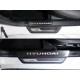 Накладки на пороги внутренние лист шлифованный надпись Hyundai для Hyundai i40 2011-2019 артикул HYUNI4016-13