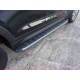 Пороги алюминиевые ТСС с накладкой серебристые для Hyundai Tucson 2015-2018 артикул HYUNTUC15-10SL