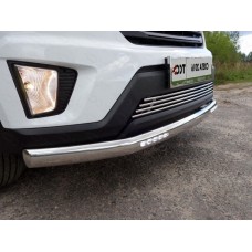 Защита передняя нижняя (с ходовыми огнями) 60,3 мм для Jeep Cherokee 2014-2018