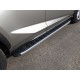 Пороги алюминиевые ТСС с накладкой серебристые для Lexus NX 2017-2021 артикул LEXNX17-17SL